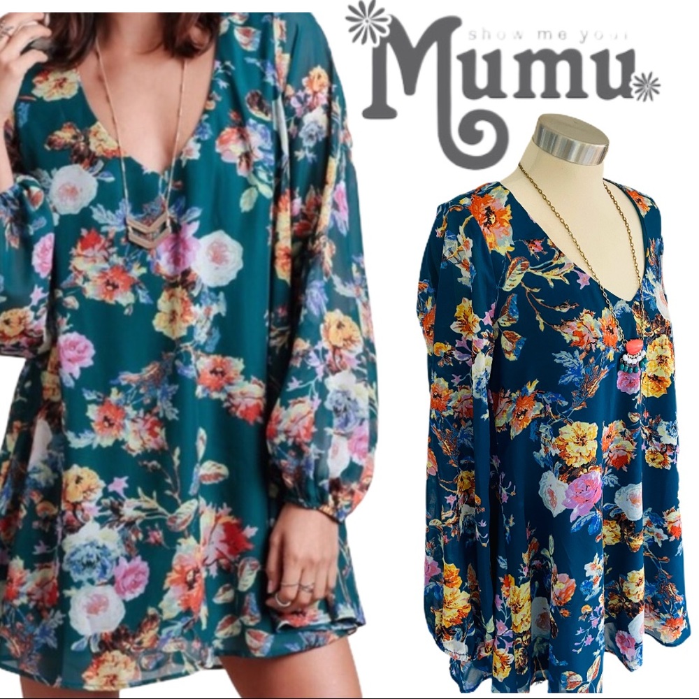 Show Me Your Mumu Floral Mini Dress Tu…